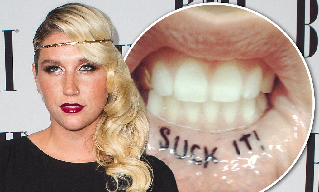 Kesha Lip Tattoo