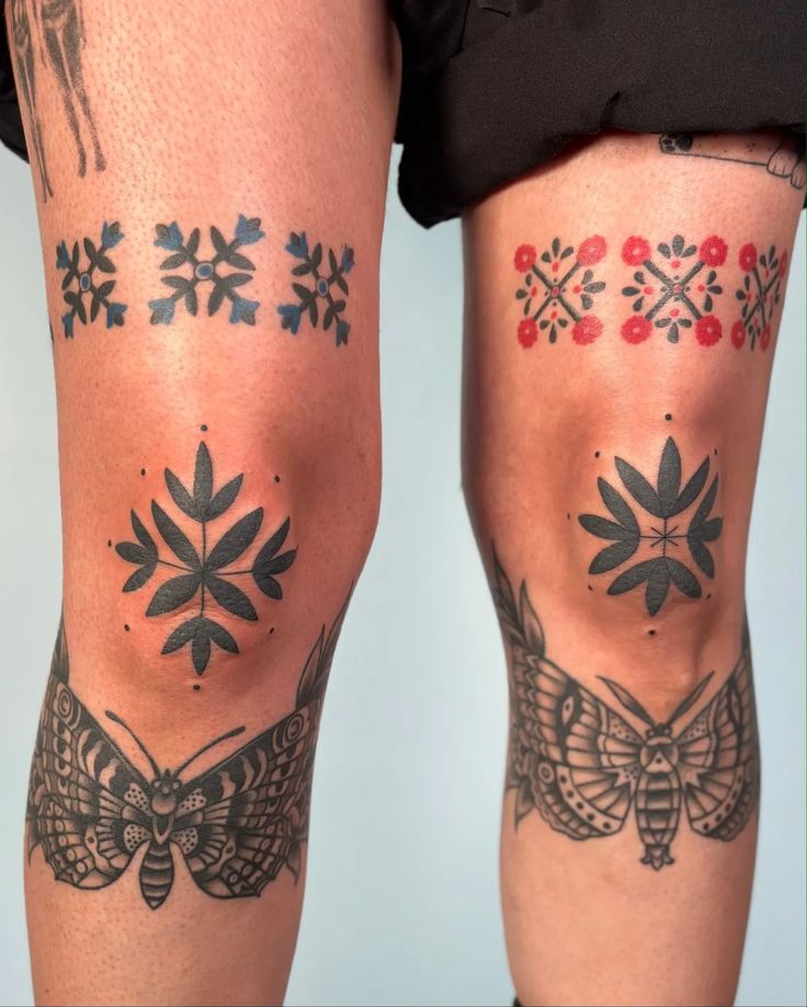 Knee Tattoo Ideas: Wrap-Around Geometric Designs For Bold Legs