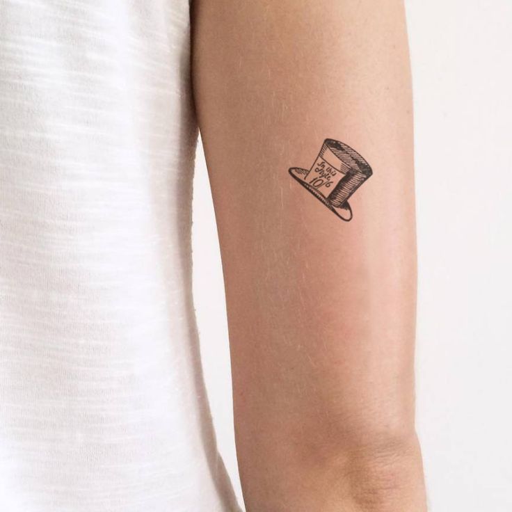 Mad Hatter S Hat Temporary Tattoo Set Of 3