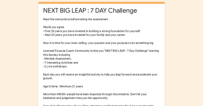 Mamta Mehta On Linkedin Next Big Leap 7 Day Challenge
