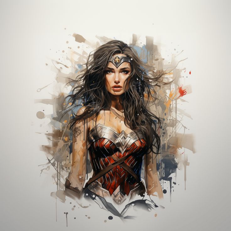 Marvel Inspired Wonder Woman Tattoo Design