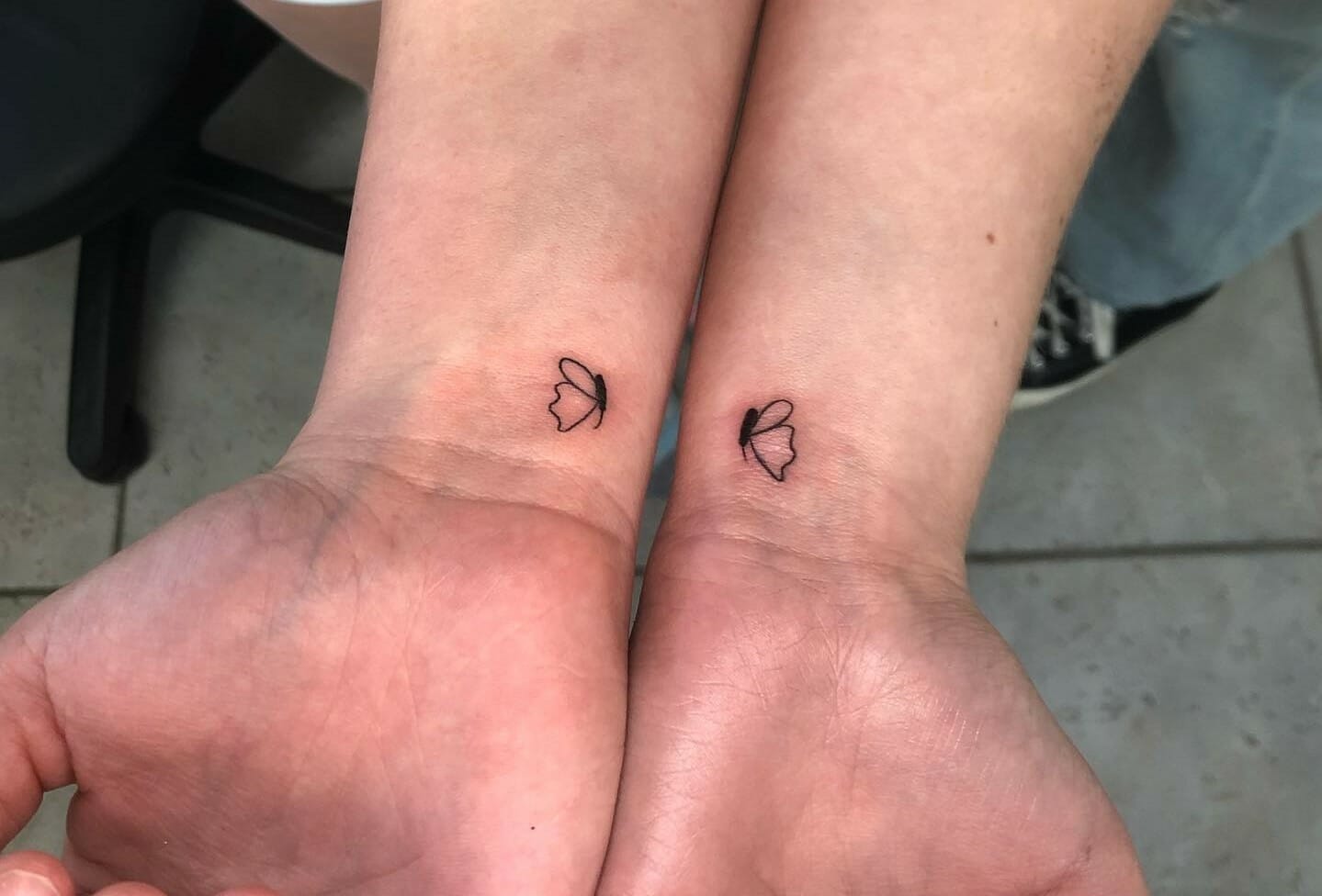 Matching Butterfly Tattoos