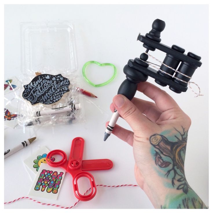 Matte Black Kids Tattoo Machine Toy Mini Tattoo Machine By