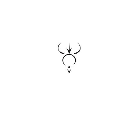 Minimalist Taurus Glyph Zodiac Sign Tattoo Design Tattoos Wizard Designs