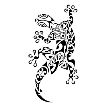Moko Sun Gecko Tattoo