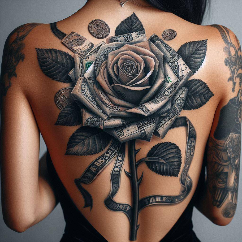 Money Rose Tattoo Turning Wealth Into Artistic Expression Your Own