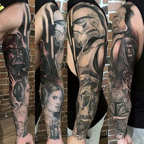 My First Tattoo Full Star Wars Sleeve By Alex Deschenes At Imperial