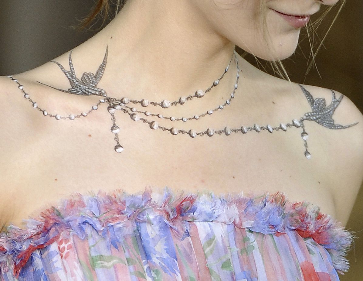 Necklace Tattoos For Females