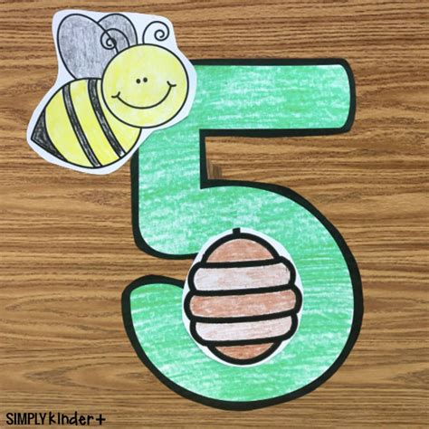 Number 5 Five Craft Simply Kinder Plus