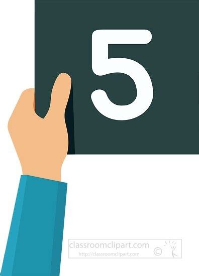 Numbers Clipart Hand Holds A Sign With Number Five Numbers Clipart Hand Holds A Sign With Number Five