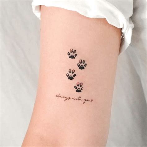 Memorial Paw Print Tattoos For Grieving Pet Owners