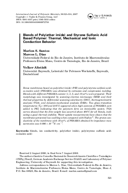 Phthalide Containing Poly Ether Imide S Based Thermal Rearrangement Membranes For Gas Separation Application Rsc Advances Rsc Publishing Doi 10 1039 D1ra07013d