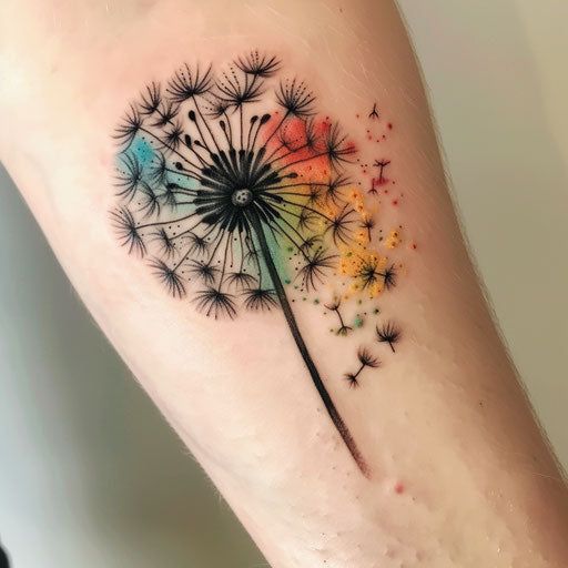 Pin On Creepy Soulmate Small Wrist Tattoos Dandelion Tattoo Design
