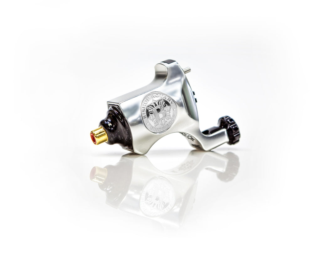 Platinum Silver Bishop Rotary Tattoo Machine Bishop Tattoo Supply