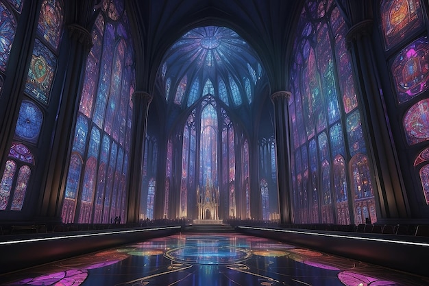 Premium Photo Digital Cathedral Unveiling The Grandeur Of A Technological Place Of Worship