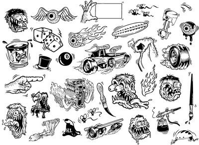 Rat Fink Tattoo Calf Booyren