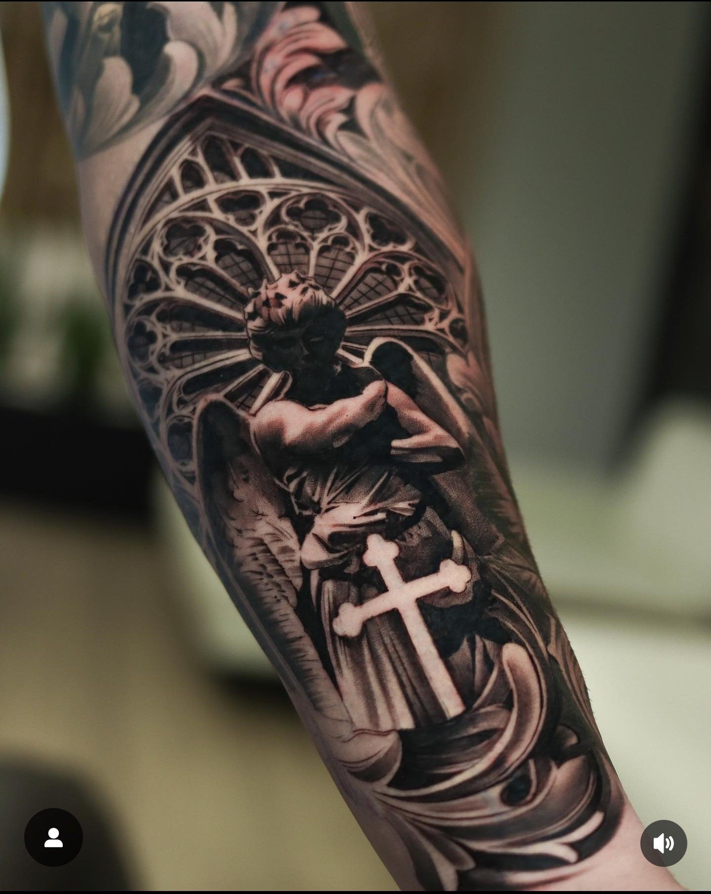 Religious Forearm Sleeve Tattoos