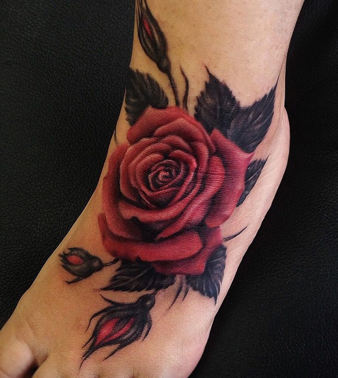 Rose Foot Tattoo