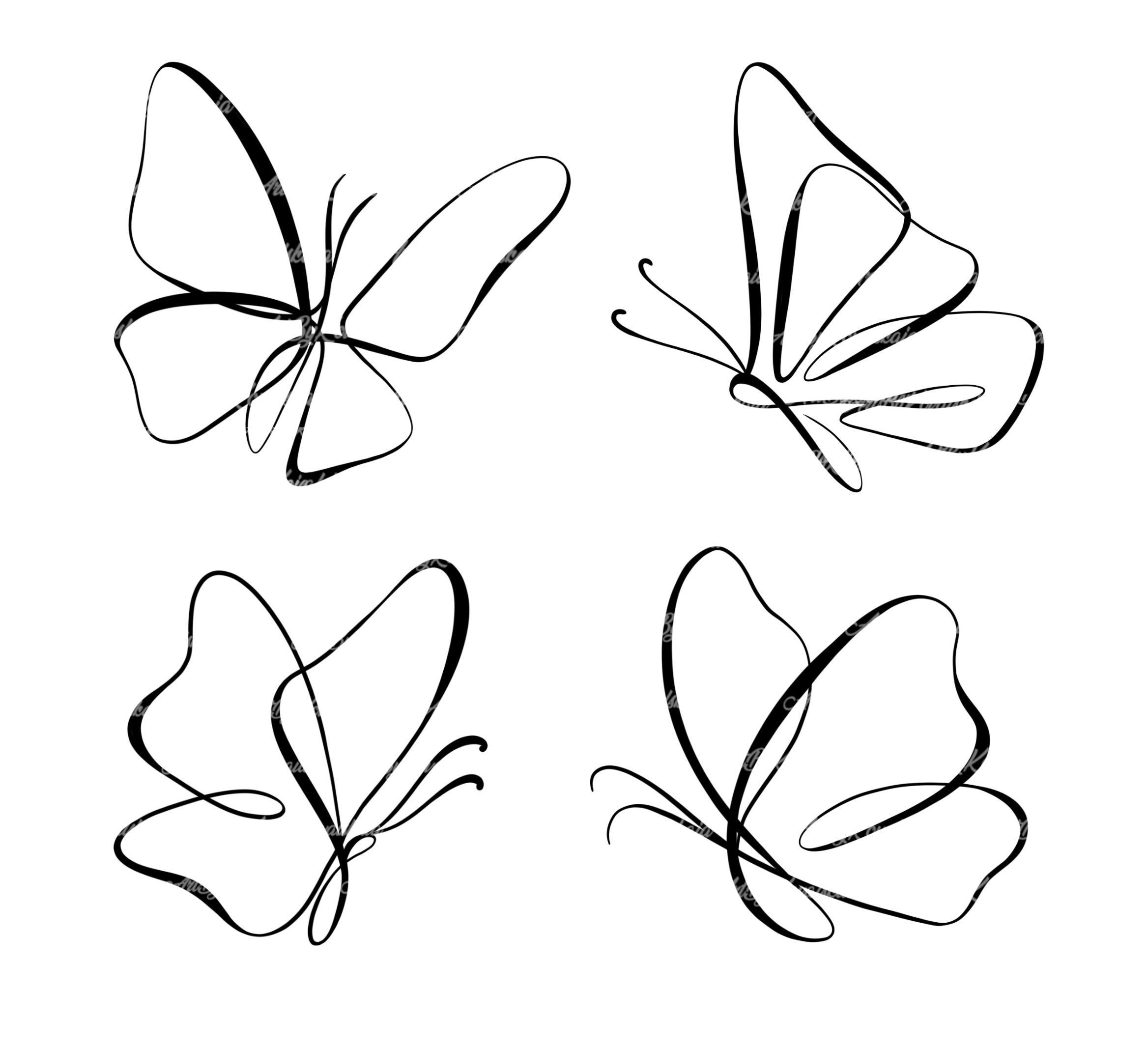 Simple Butterfly Tattoo Foot