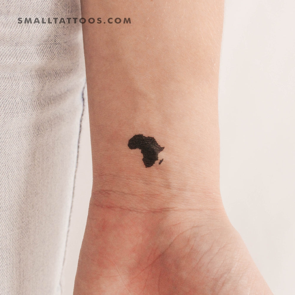 Small Africa Map Temporary Tattoo Set Of 3 Small Tattoos Small Africa Map Temporary Tattoo Set Of 3 Small Tattoos