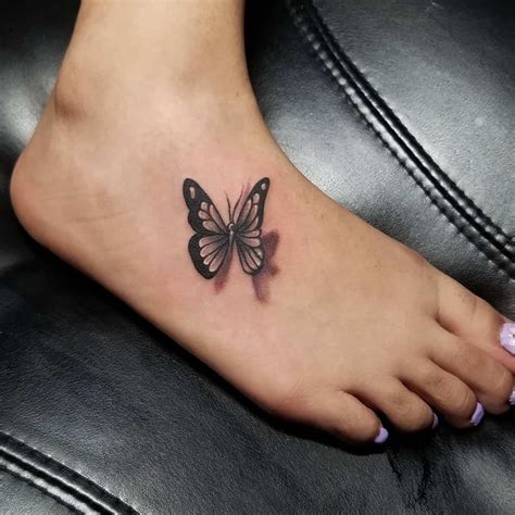 Small Butterfly Tattoos On Foot