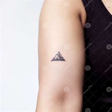 Small Mountain Tattoo Design In Light Black And Violet Style Stock Illustration Illustration Of Feminine Light 280678508