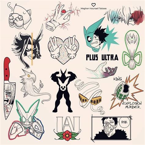 Small Tattoos For My Hero Academia As Always Designs Are Free To Use Just Tag Credit Me In Any Posts Dm Me For The Stencils Anime Animetattoo Manga Mangatattoo