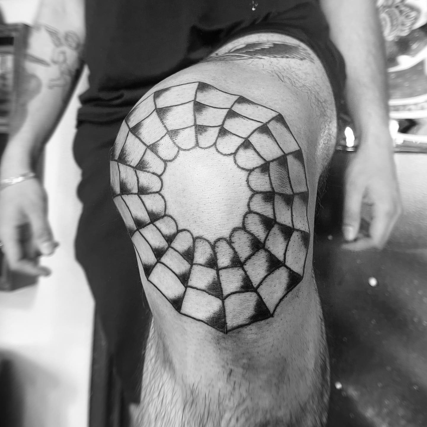 Spiderweb Knee Tattoo Spider Web Tattoo Web Tattoo Spider Tattoo