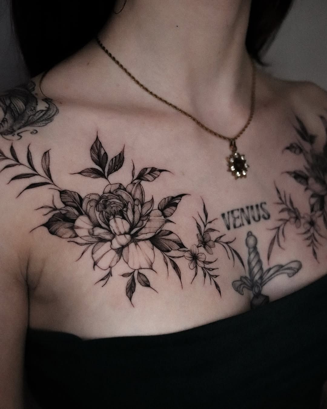 Stunning Chest Tattoos Floral And Symbolic Designs In 2025 Chest