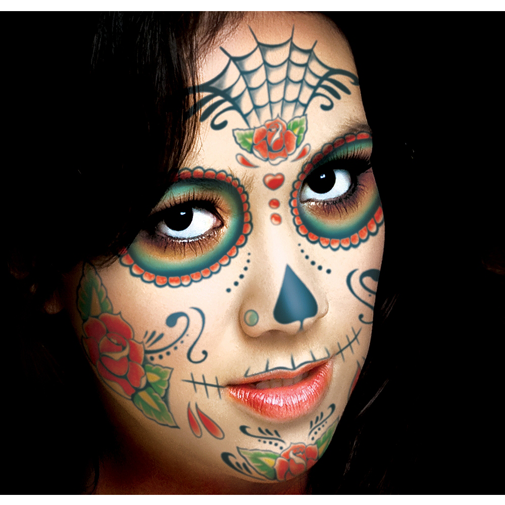 Sugar Skull Face Tattoos