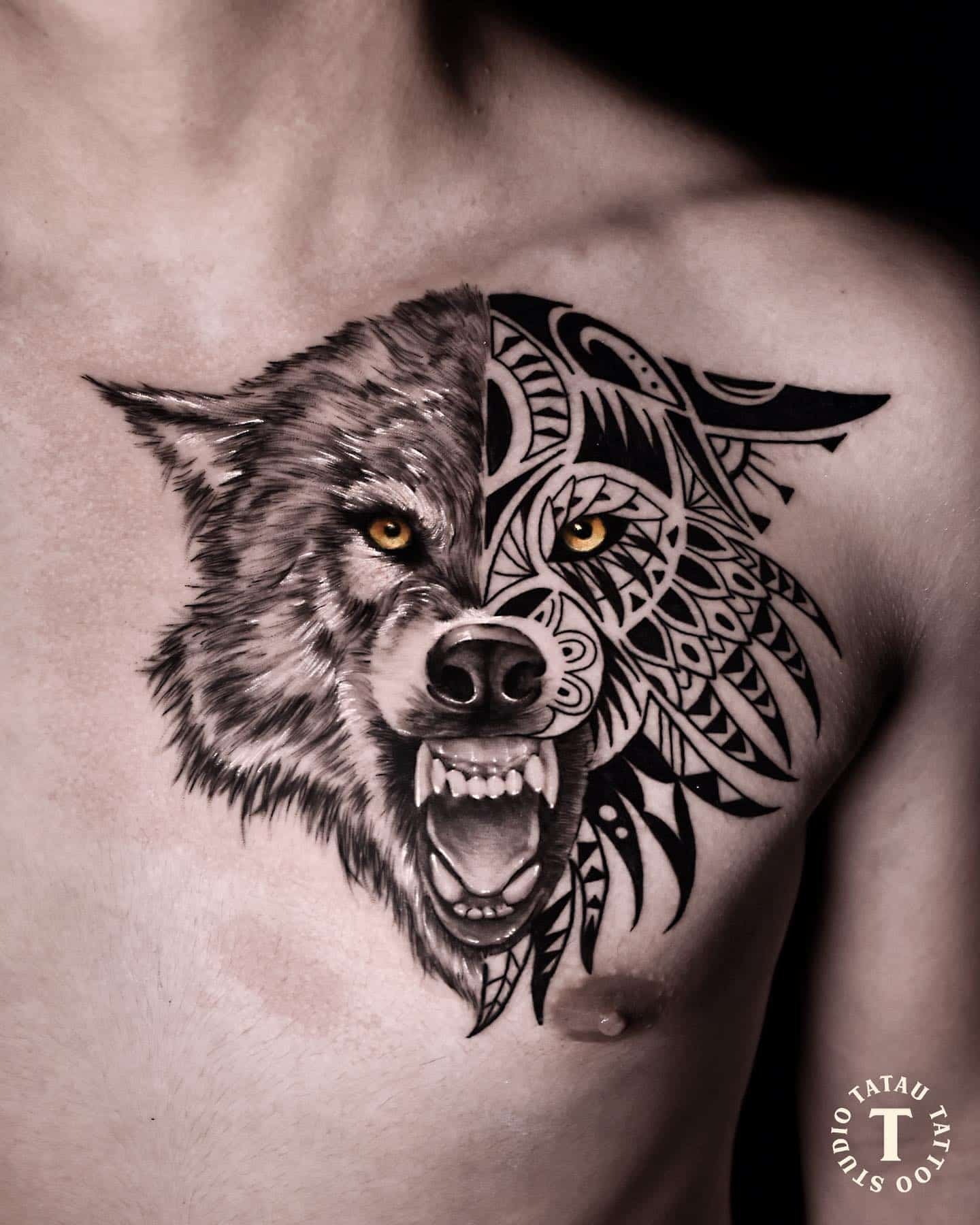 Tattoo Design Wolf