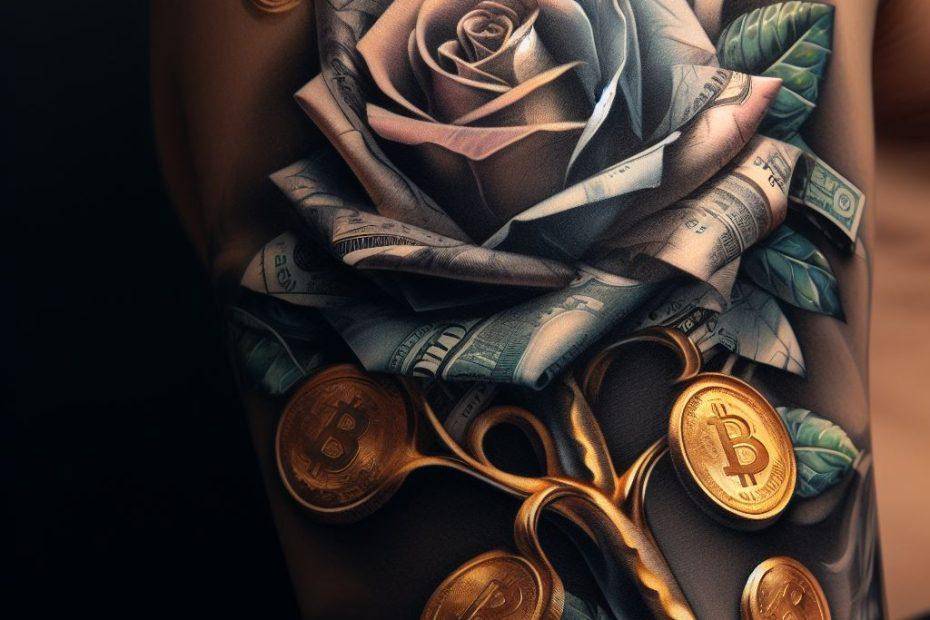 Tattoo Money Rose Design