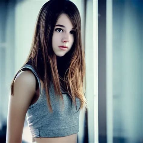 Teen Girl Very Attractive Cinematic Movie Lighting Photograph Ultraprecise Ultra Realistic