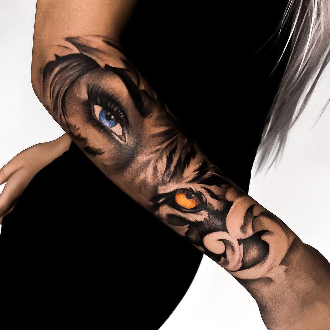 Tiger Hand Tattoo