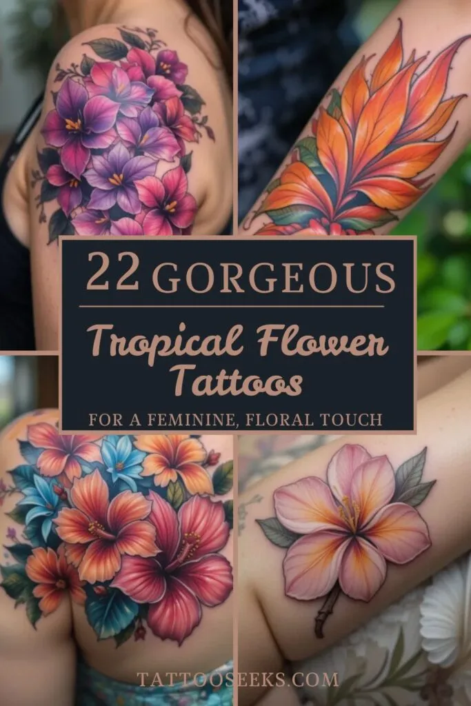Tropical Flower Tattoos For Men