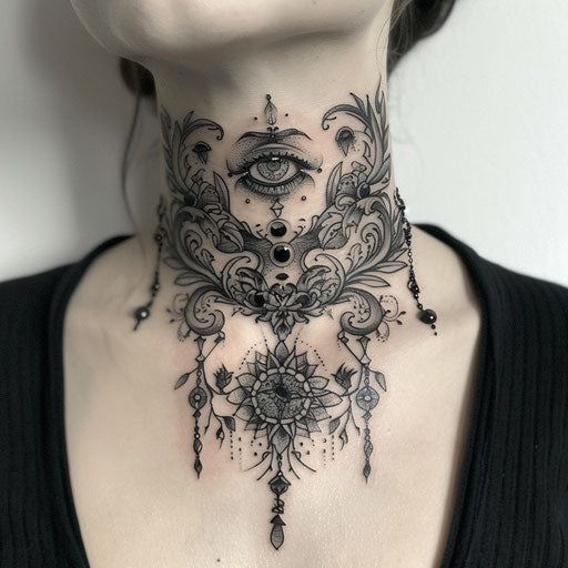 Unique Neck Tattoos For Females Tattoo Drafts Neck Tattoos Women