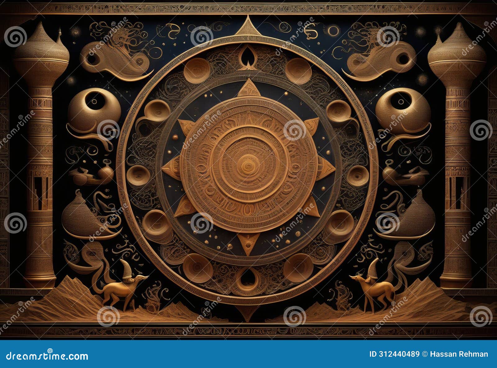 Unveiling The Secrets Of The Temple Of The Secret Fire Stock Illustration Illustration Of