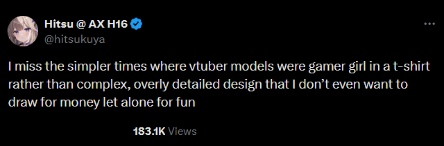 Vtuber Artist Goes Viral For Comments On Vtuber Models Being Too Complex These Days I Am Inclined To Agree Thoughts R Virtualyoutubers