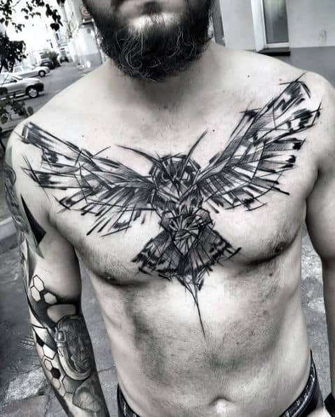 Wing Chest Tattoo