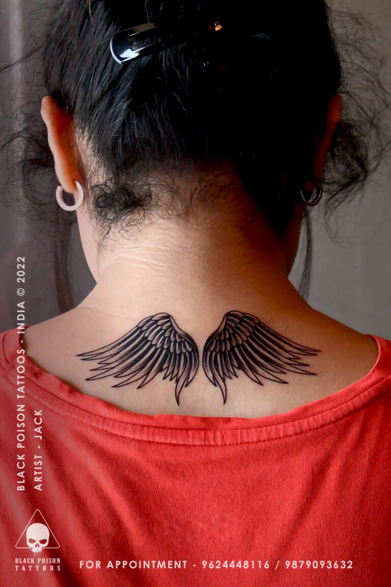 Wings Tattoo On Back Portfolio Black Poison Tattoos