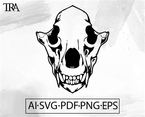 Wolf Skull Svg Goth Flash Tattoo Design Digital Download Etsy