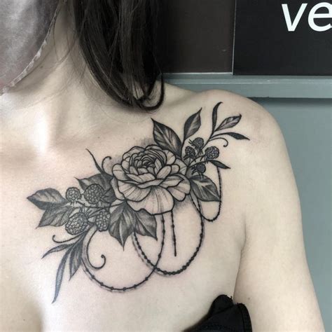 Women Chest Tattoo Designs